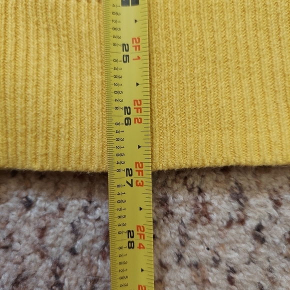 Womens Gap Size S Vneck Sweater Striped Yellow Cotton Knit Top Nautical  Bright - Picture 4 of 9